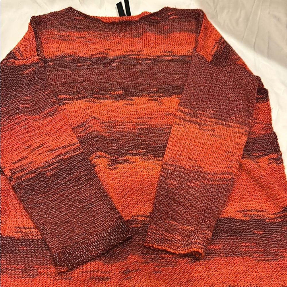 Cozy Knit Sweater in Red and Orange